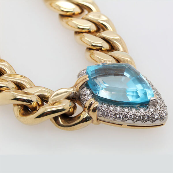 "Bold Blue" Estate Blue Topaz Necklace - Image 2