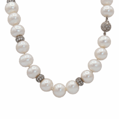 "Diamond Detail" Vintage Pearl Choker
