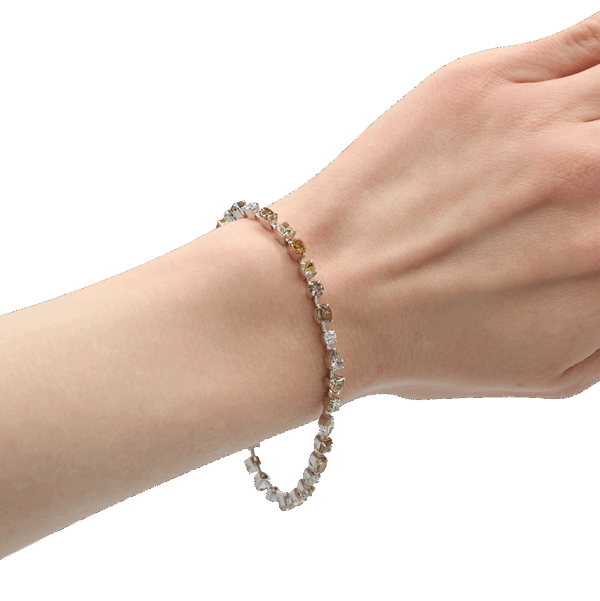 "Sun Rays" Estate Yellow Diamond Bracelet