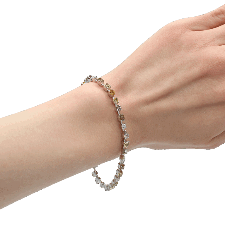 "Sun Rays" Estate Yellow Diamond Bracelet