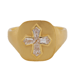"Beautiful Cross" Estate Diamond Ring