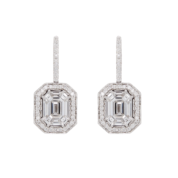 "Twinkling" Estate Diamond Earrings