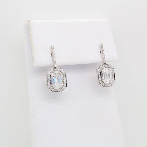 "Twinkling" Estate Diamond Earrings - Image 3