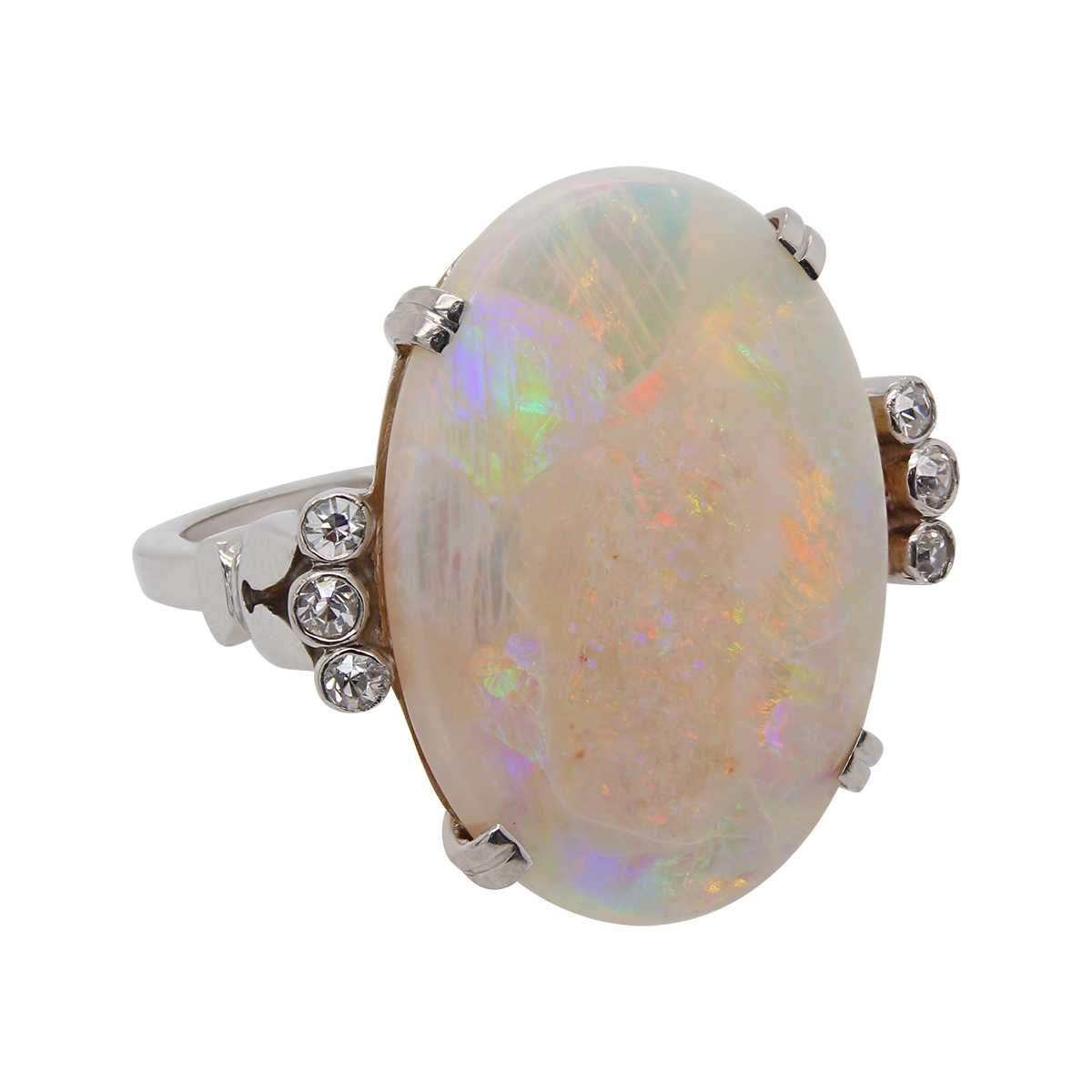 Vintage Opal Diamond Ring 2024 | ebcalloys.com