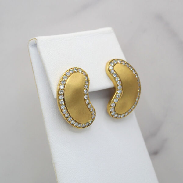 "Golden" Estate Diamond Earrings - Image 3