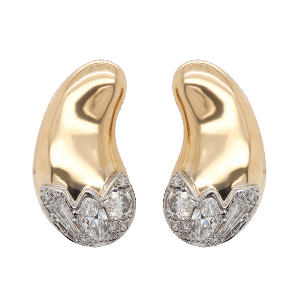 "Chili Pepper" Vintage Diamond Earrings