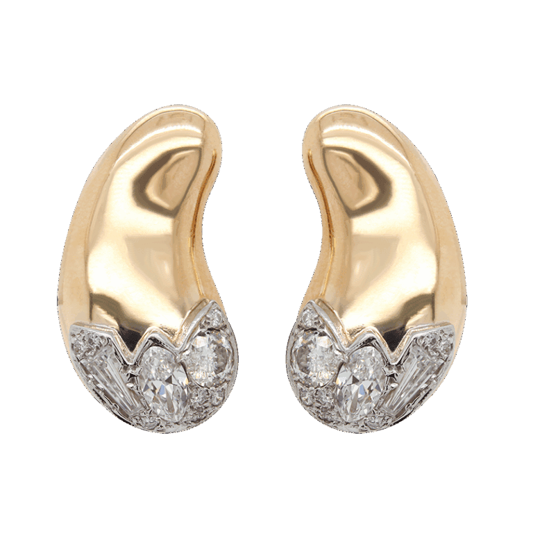 "Chili Pepper" Vintage Diamond Earrings