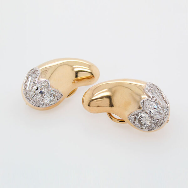 "Chili Pepper" Vintage Diamond Earrings - Image 2