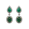 "Poinsettia" Vintage Emerald Earrings