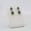 "Poinsettia" Vintage Emerald Earrings - Image 4