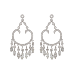 "Cascading Chandelier" Vintage Diamond Earrings