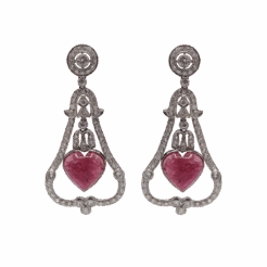 "Valentine" Vintage Pink Tourmaline Earrings