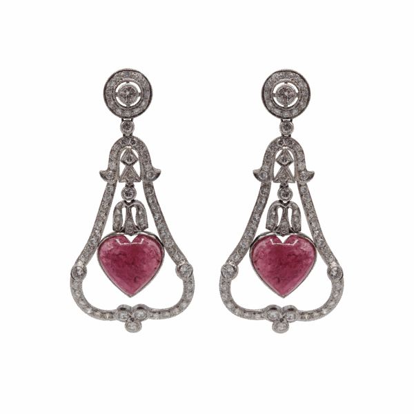"Valentine" Vintage Pink Tourmaline Earrings