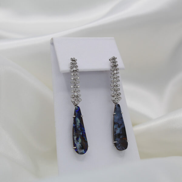 "Super Nova" Vintage Boulder Opal Earrings - Image 2