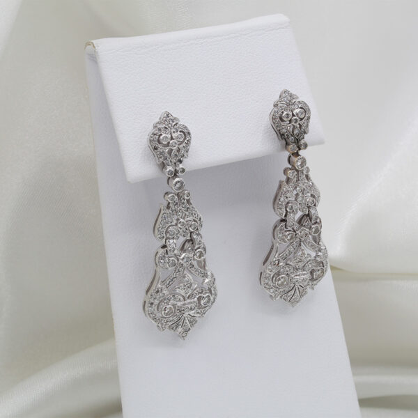 "Heirlooms of Time" Antique Diamond Earrings - Image 3