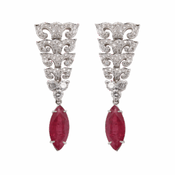 "Lavish" Vintage Ruby Earrings