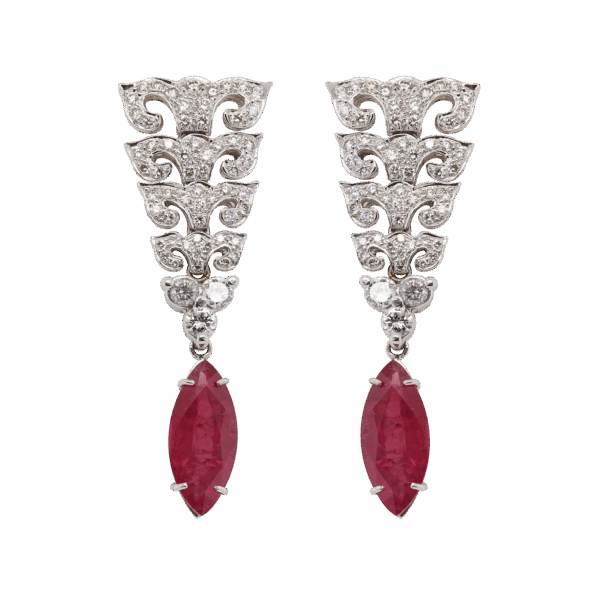 "Lavish" Vintage Ruby Earrings
