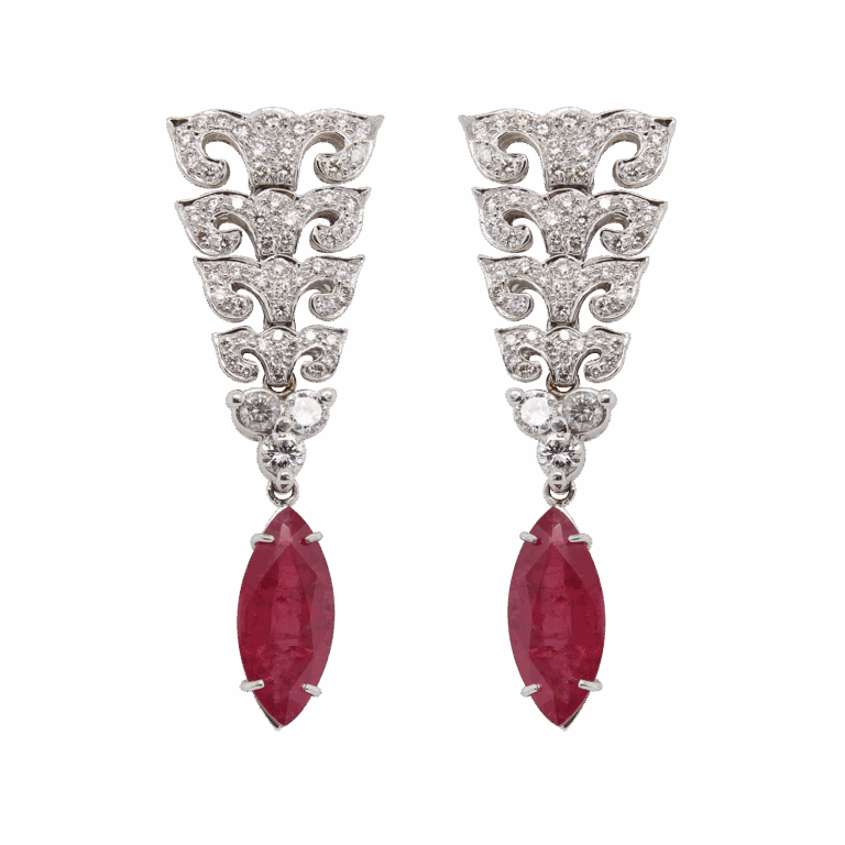 "Lavish" Vintage Ruby Earrings