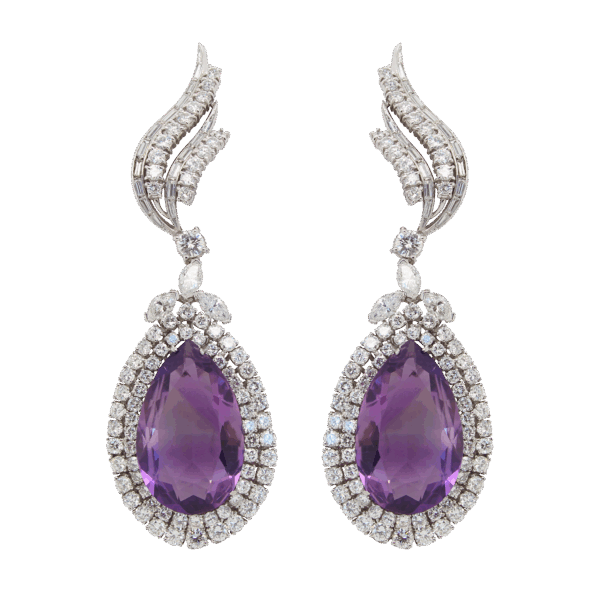 "Impeccable" Vintage Amethyst Earrings