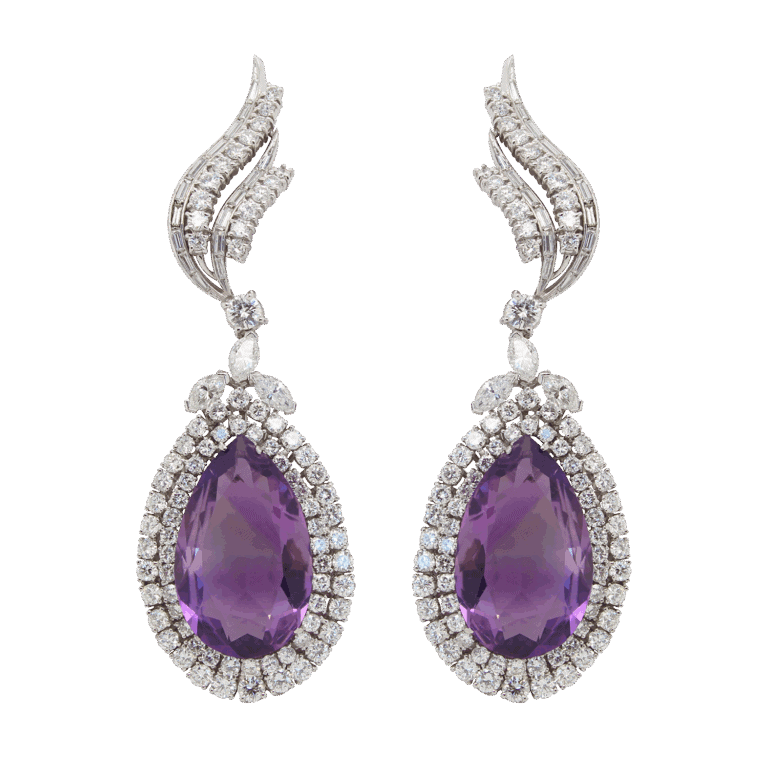 "Impeccable" Vintage Amethyst Earrings