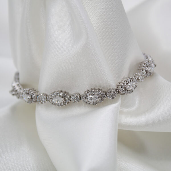 "Marquise Magnificence" Estate Diamond Bracelet - Image 3