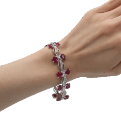 "Winterberry" Vintage Ruby Bracelet