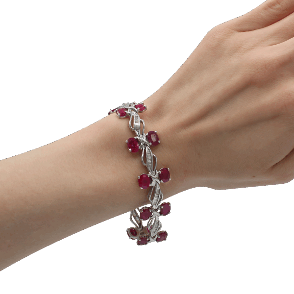 "Winterberry" Vintage Ruby Bracelet