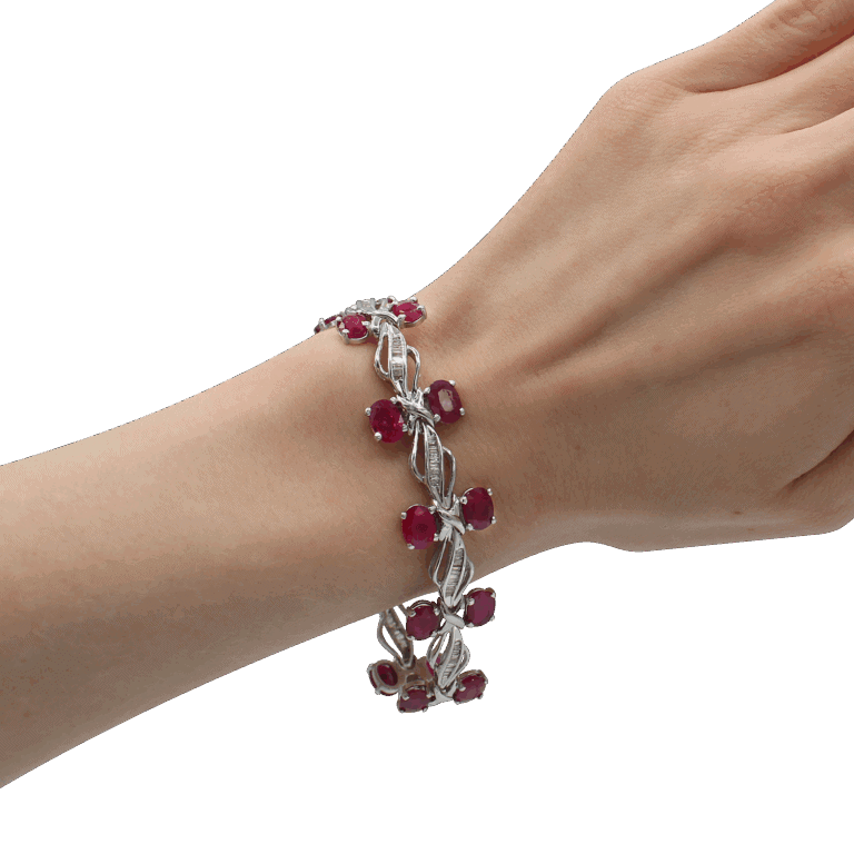 "Winterberry" Vintage Ruby Bracelet