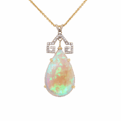 "Geometric" Vintage Opal Pendant