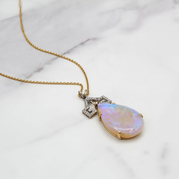 "Geometric" Vintage Opal Pendant - Image 2