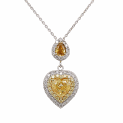 "Lemon Love" Estate Yellow Diamond Pendant