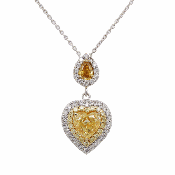 "Lemon Love" Estate Yellow Diamond Pendant