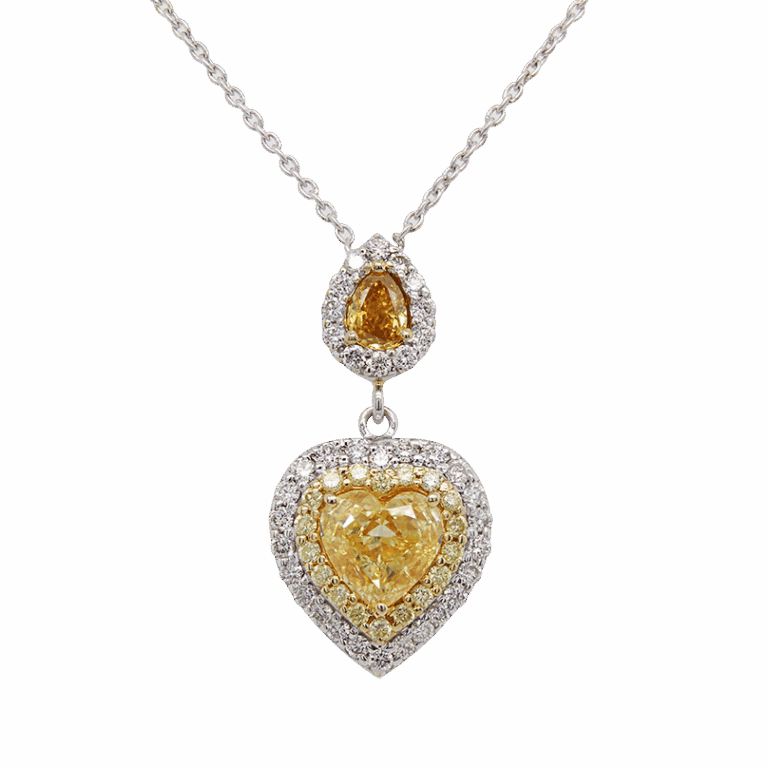 "Lemon Love" Estate Yellow Diamond Pendant
