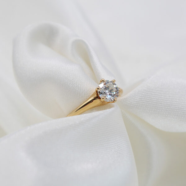 "Sparkling Solitaire" Estate Diamond Ring - Image 2
