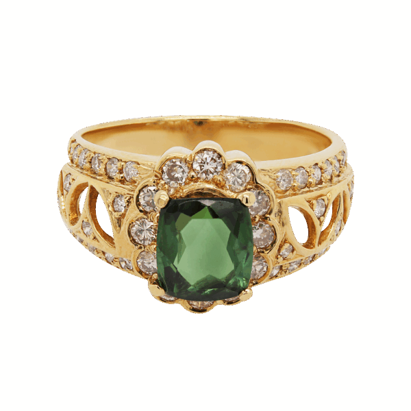 "Lush Oasis" Vintage Green Tourmaline Ring