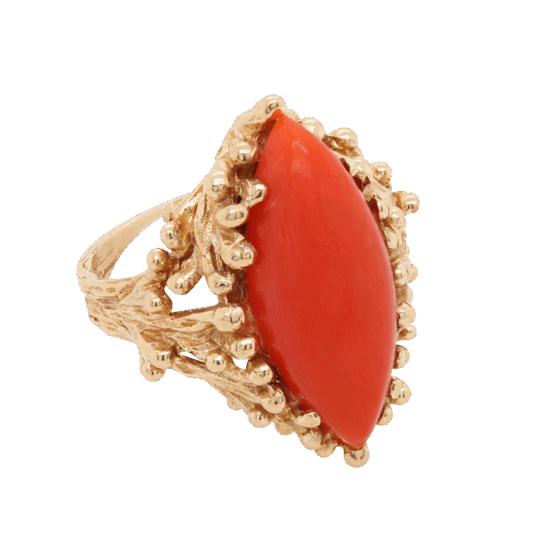 "Coral Reef" Vintage Coral Ring