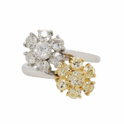 "Twin Blossoms" Antique Diamond Ring