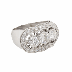 "Trifecta" Antique Diamond Ring