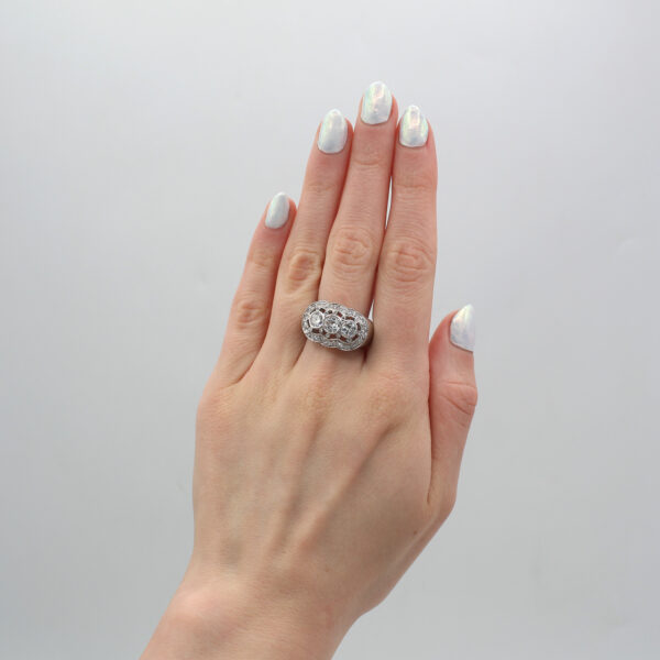 "Trifecta" Antique Diamond Ring - Image 3