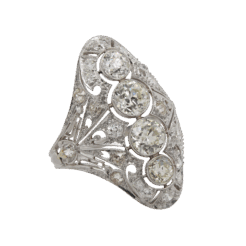 "Quartet" Art Deco Diamond Ring