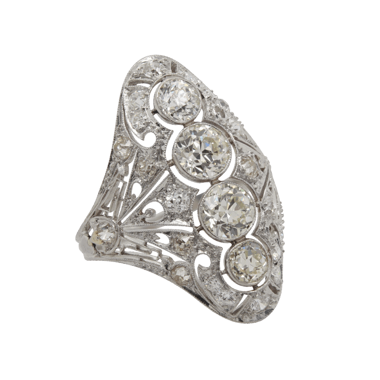 "Quartet" Art Deco Diamond Ring