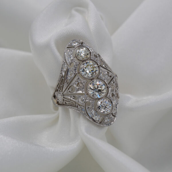 "Quartet" Art Deco Diamond Ring - Image 2