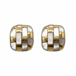 "Mother of Pearl Mosaic" Vintage Earrings
