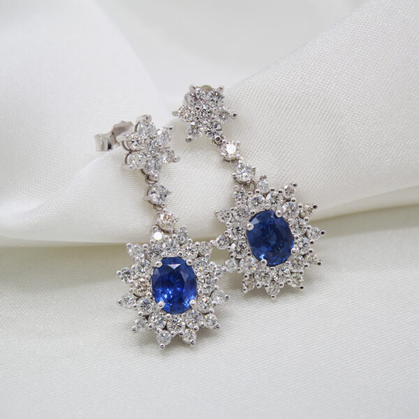 "Heavenly" Vintage Sapphire Earrings - Image 2