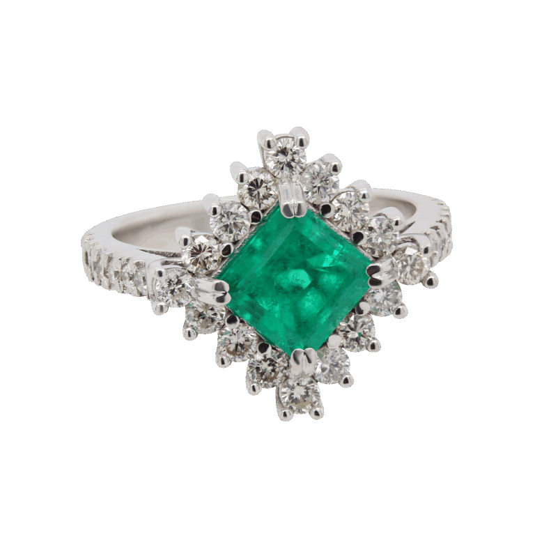 "Princess" Estate Emerald Ring