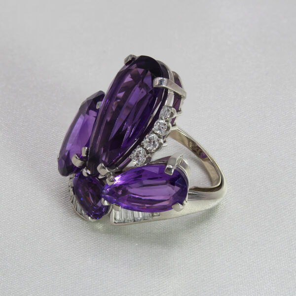 "Stunning Statement" Estate Amethyst Ring - Image 2