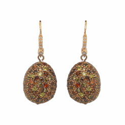 "Sunflower" Vintage Yellow Diamond Earrings