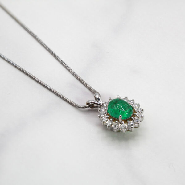 "Gorgeous Green" Vintage Emerald Pendant - Image 2