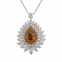 "Ember Susnet" Estate Orange Diamond Pendant