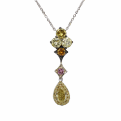 "Sun-Kissed" Estate Yellow Diamond Pendant